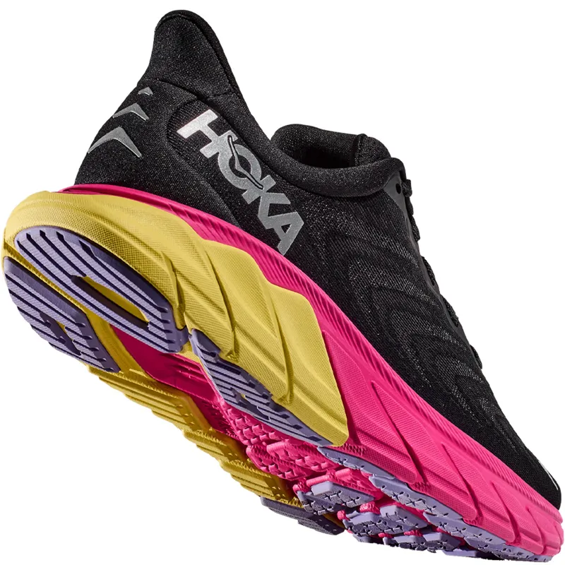 Hoka One One Women's Arahi 6 Running Shoes Black/Pink Yarrow-3